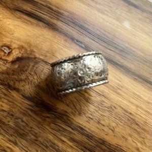 Brighton Wide Band Ring with Crystals, Sz. 8.5